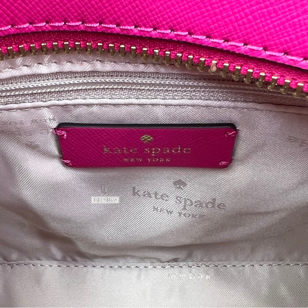 Kate Spade Staci Small Satchel Crossbody In Deep Hibis Pink - Picture 7 of 9